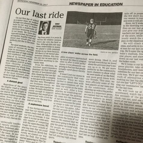 Senior Eric Jeffries featured as student columnist in Citizens’ Voice