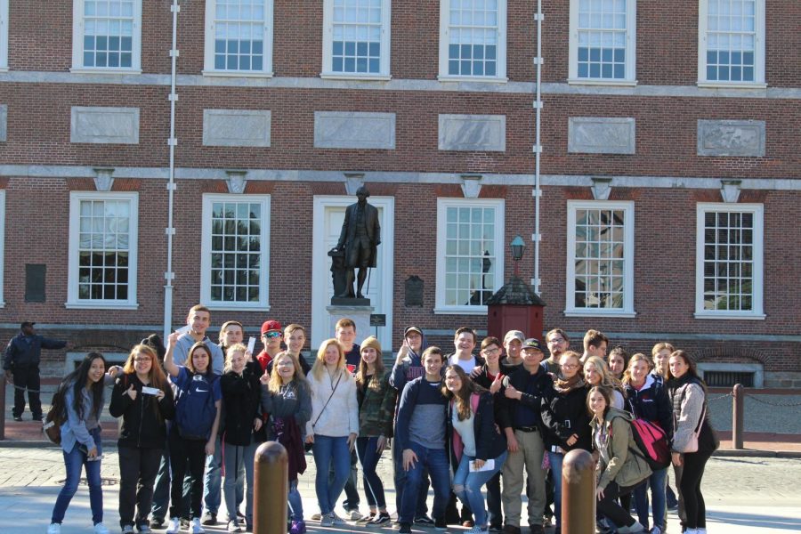 Mr. Stetz and Mr. Litch take students to visit historic Philadelphia