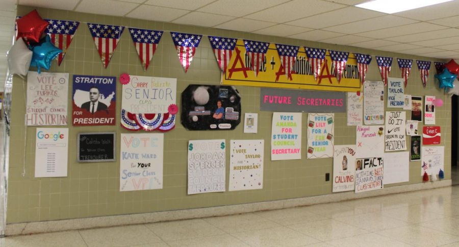Campaign posters adorned the hallways of GNA last school year