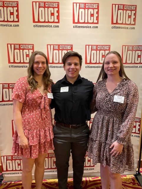 Students from GNA selected to be the Citizens Voice Scholastic Superstars of 2022. From left to right: Alison Keener, Nico Czeck, and Kaleah Moran.