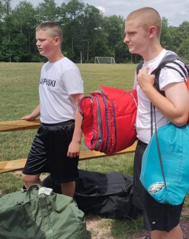 At YMCA Camp Kresge, from left to right, Brayden Karpinski and Alex OLooney. 