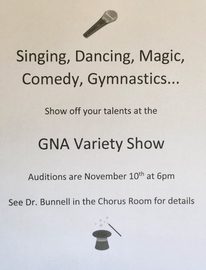 GNA+Variety+Show+flyer+provided+by+Dr.+Bunnell.