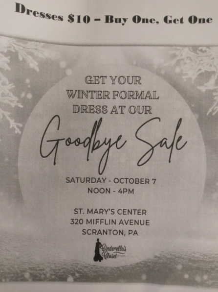 Dress sale poster.