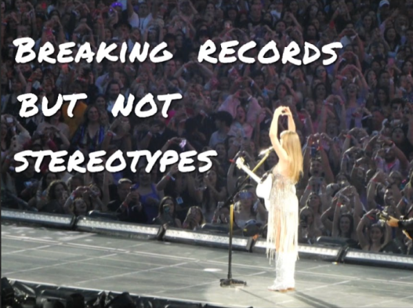 Picture of a Taylor Swift concert with the headline of the article.