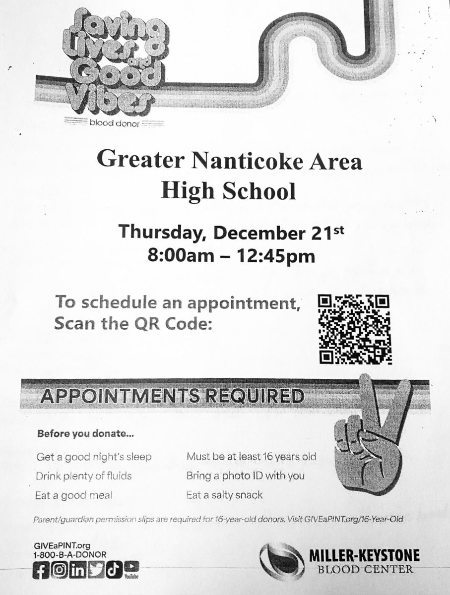 Photo of blood drive flyer.