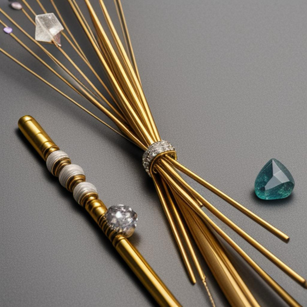 Dowsing rods and crystals. 