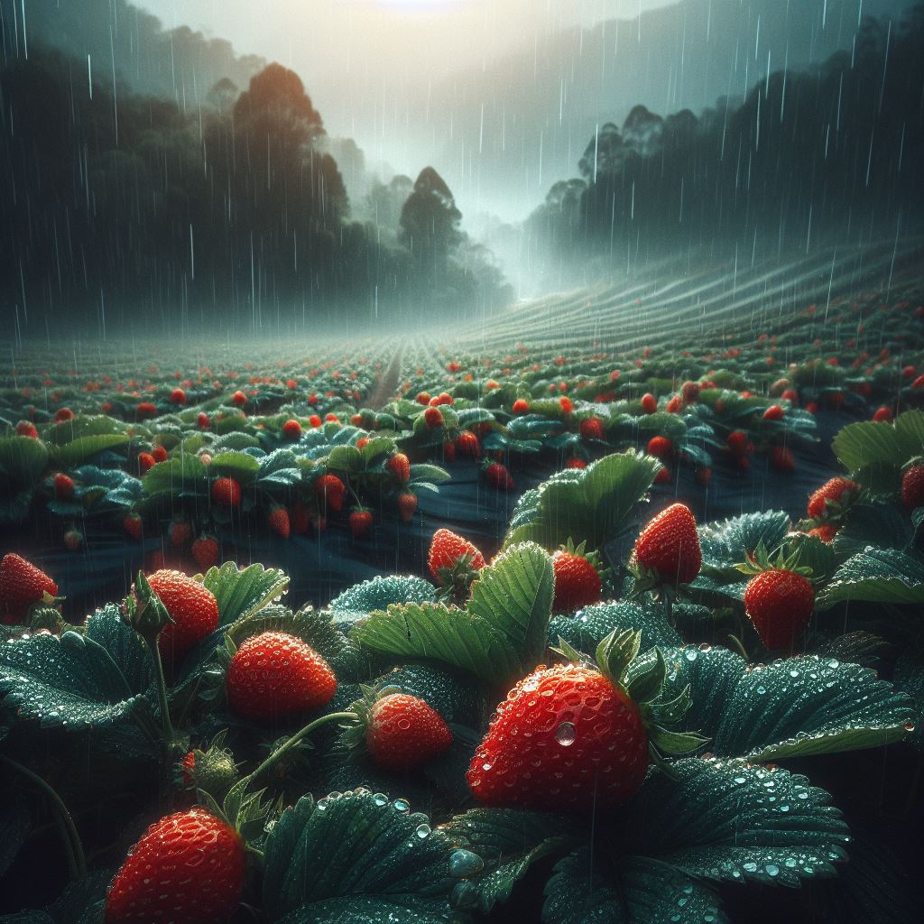 Strawberry+field+in+the+rain.+