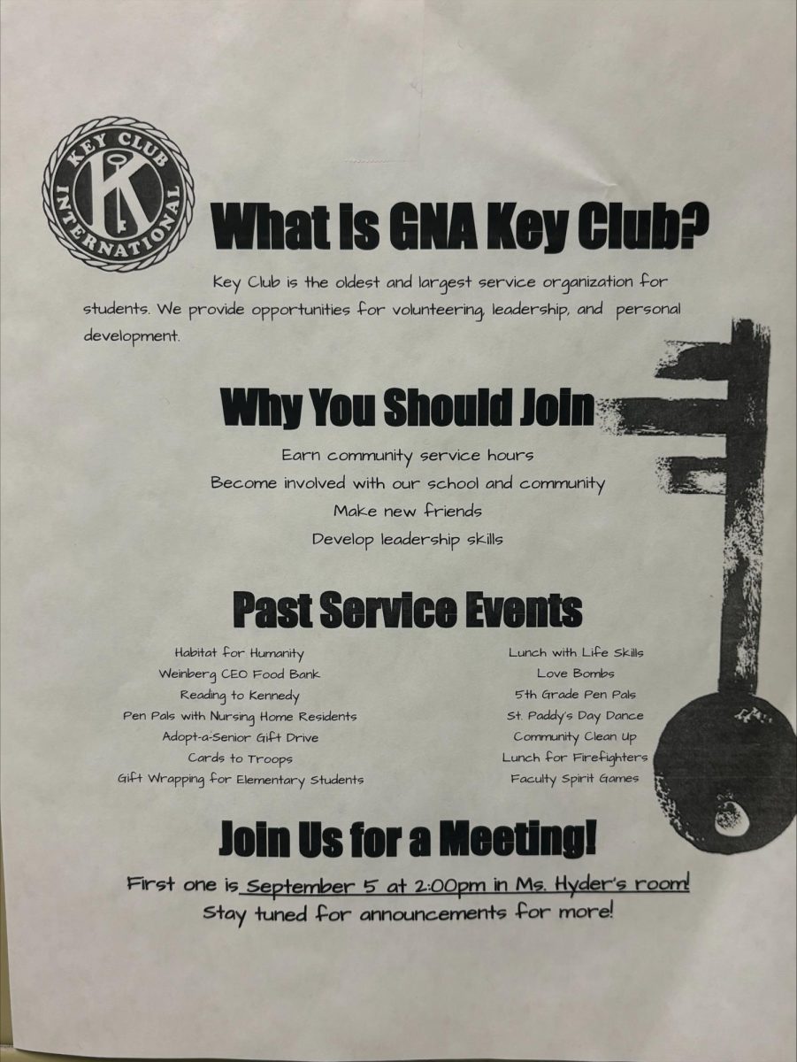 Key Club flyer.