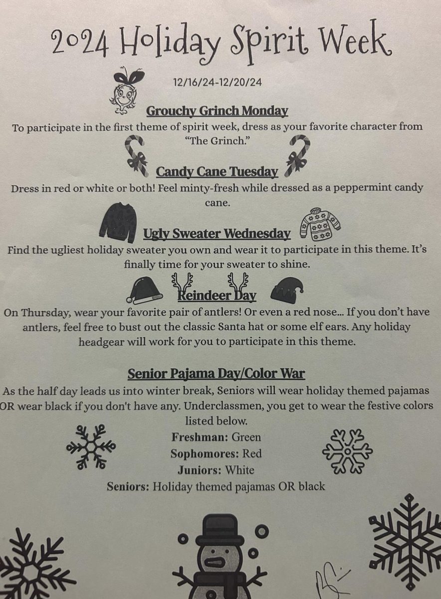 Holiday Spirit Week.