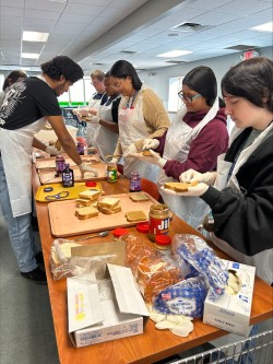 FBLA club volunteering at a Soup Kitchen 