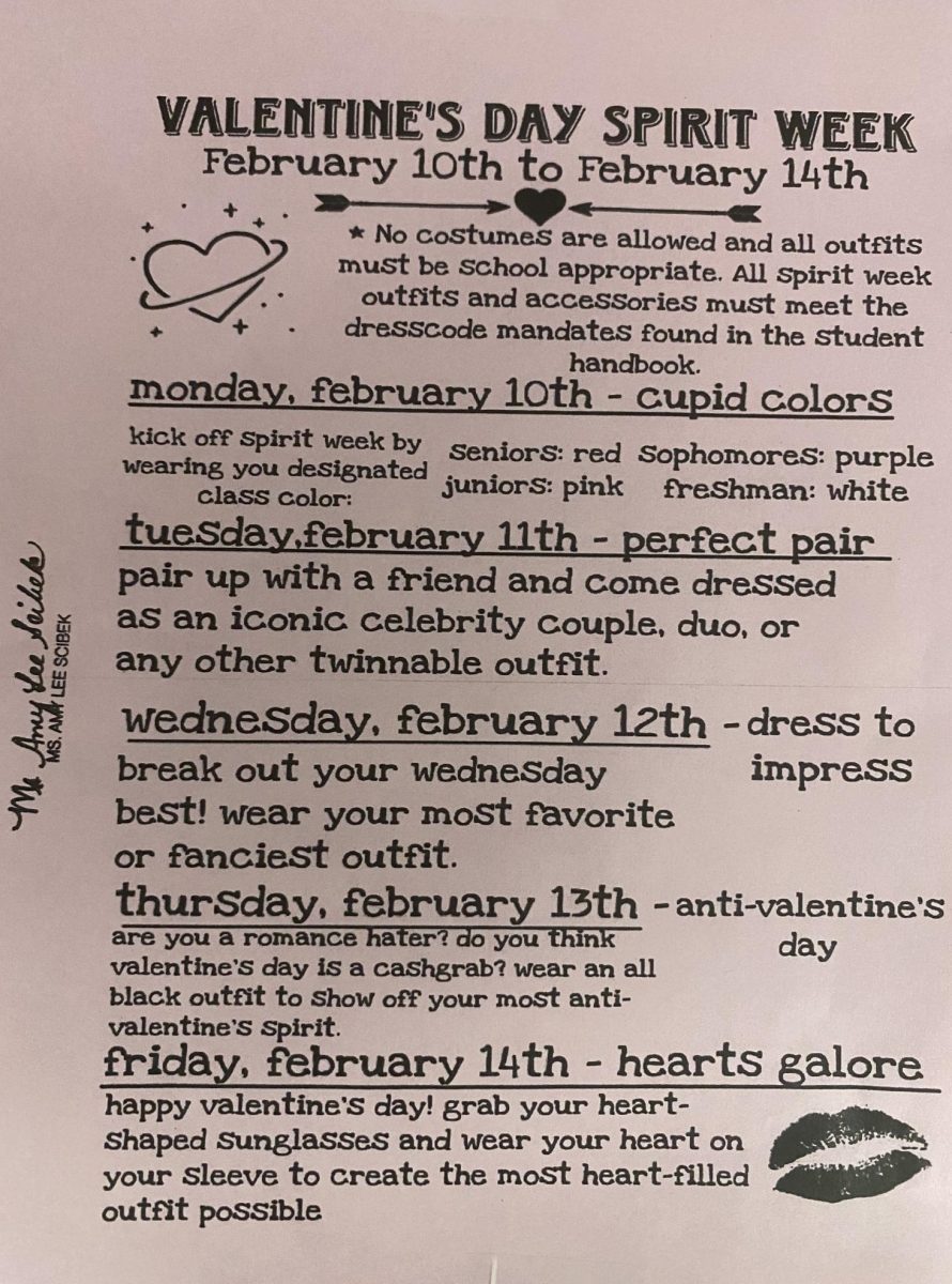 Valentine's Day Spirit Week.