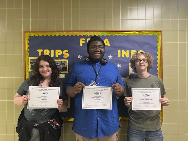 Congratulations to Paige Davis, Samad Pridgen, and Lucas Pekar.