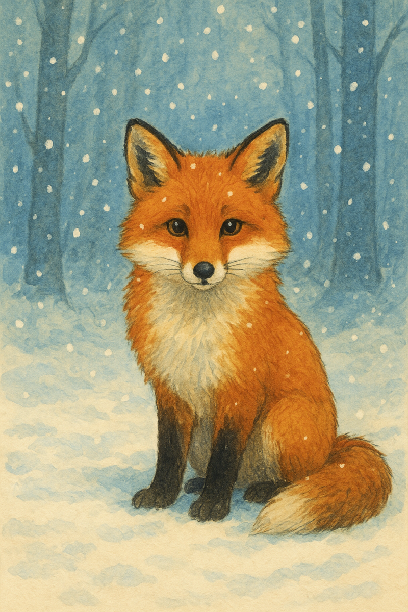 Fox in the snow (ChatGPT).