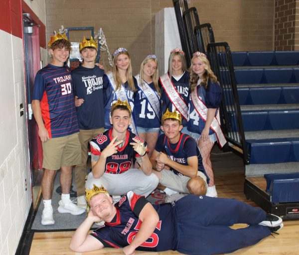 The GNA Homecoming Court hosts pep rally at elementary school.