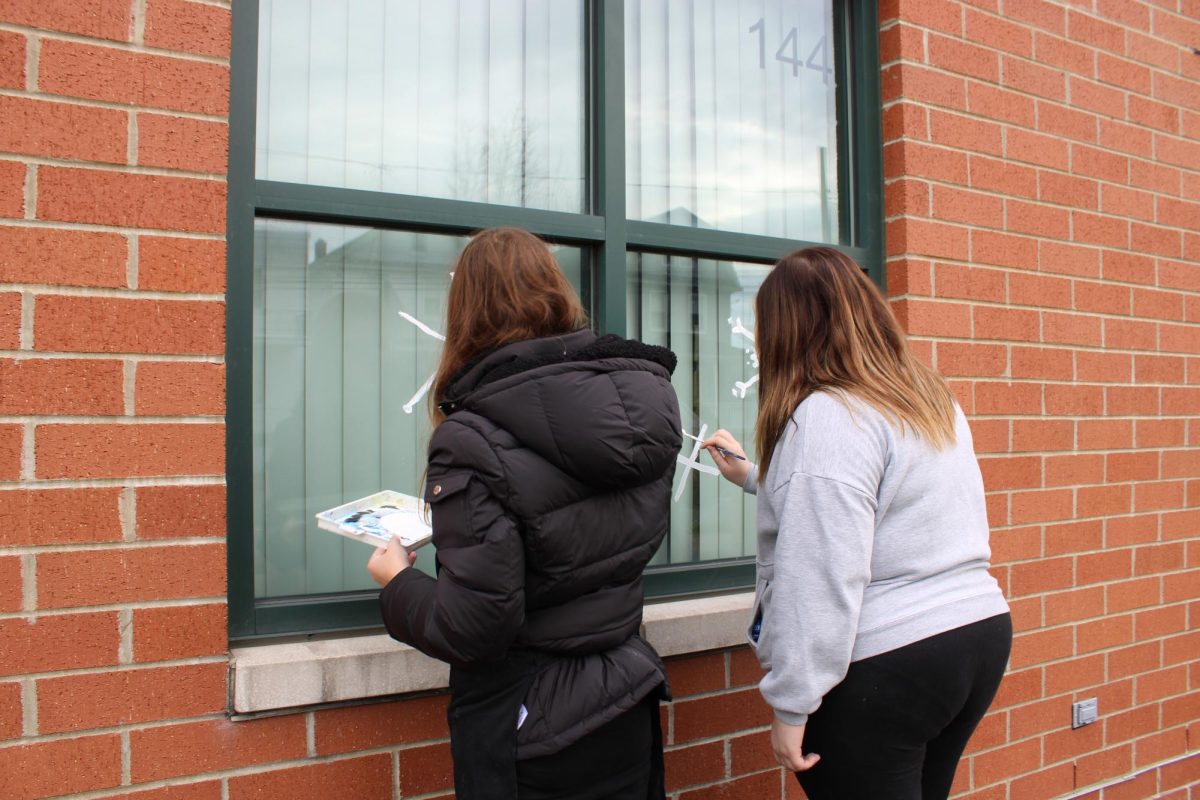 Art Club and FBLA Window Panting