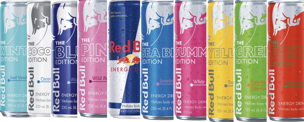 Different Redbull flavors (Picsart.com)