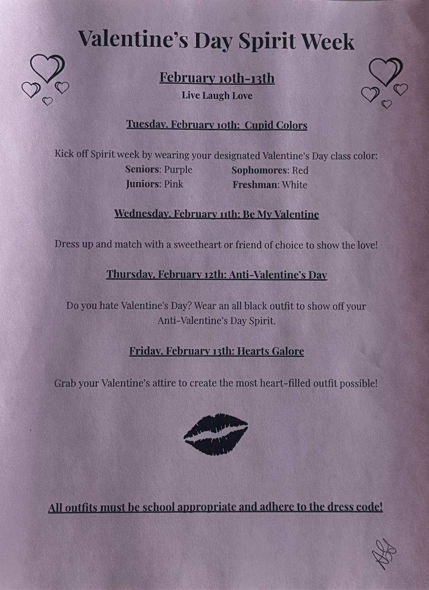 Spirit Week flyer.