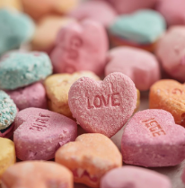 Conversation hearts (Canva AI).
